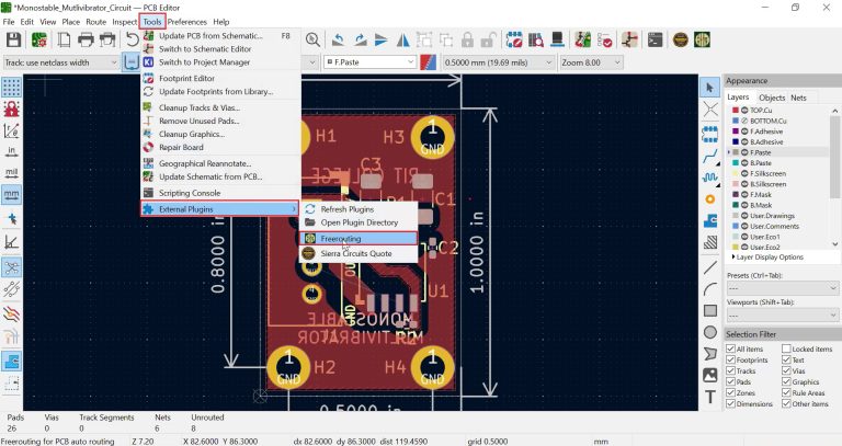 Autorouting in KiCad using FreeRouting Plugin | Sierra Circuits