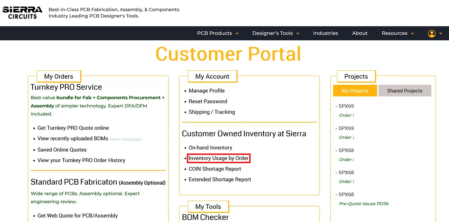 coin-inventory-usage-by-order-sierra-circuits-customer-portal.webp